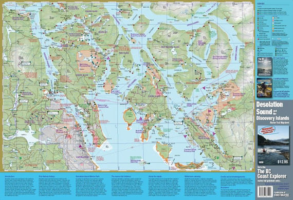 Discovery Islands & Desolation Sound Waterproof Map